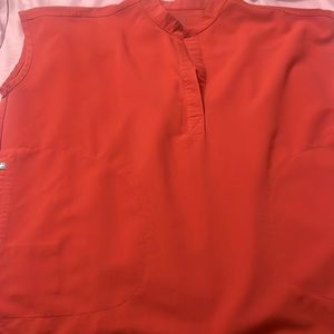 Figs Rafaella medium Scrub top in color Clay